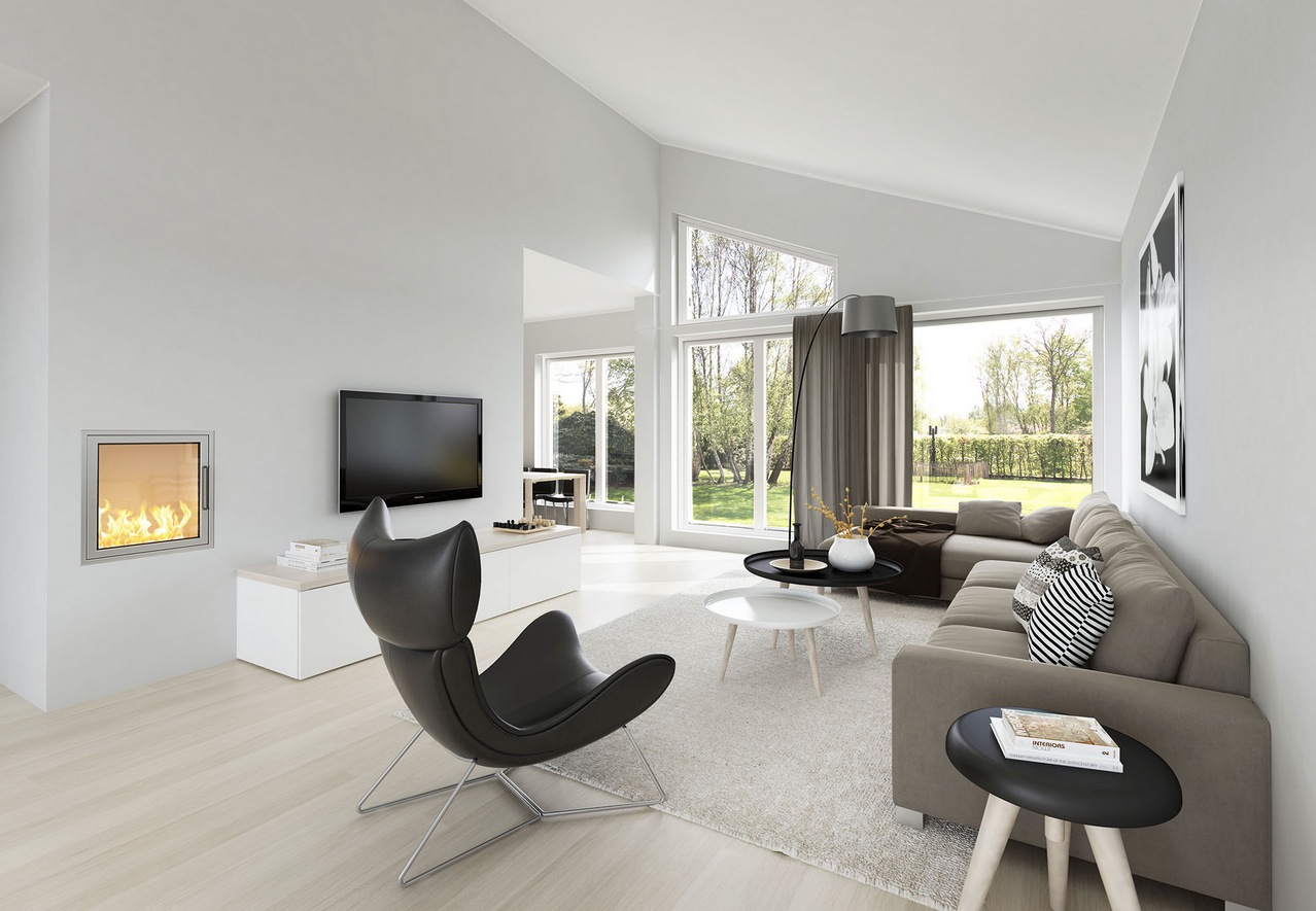 Spacious Modern Living Room Interiors