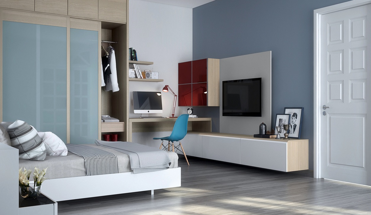 Bedroom office | Interior Design Ideas.
