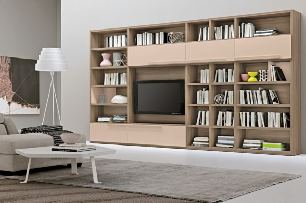 Modern Living Room Wall Units With, Living Room Wall Cabinets And Shelves