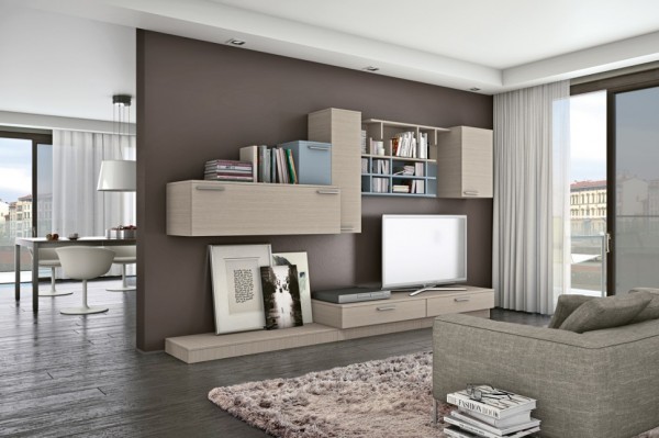 Modern Living Room Wall Units With, Living Room Cabinet Designs