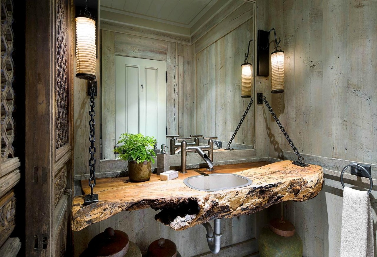 Rustic Vanity Unit Interior Design Ideas, Rustic Vanity Sink Ideas