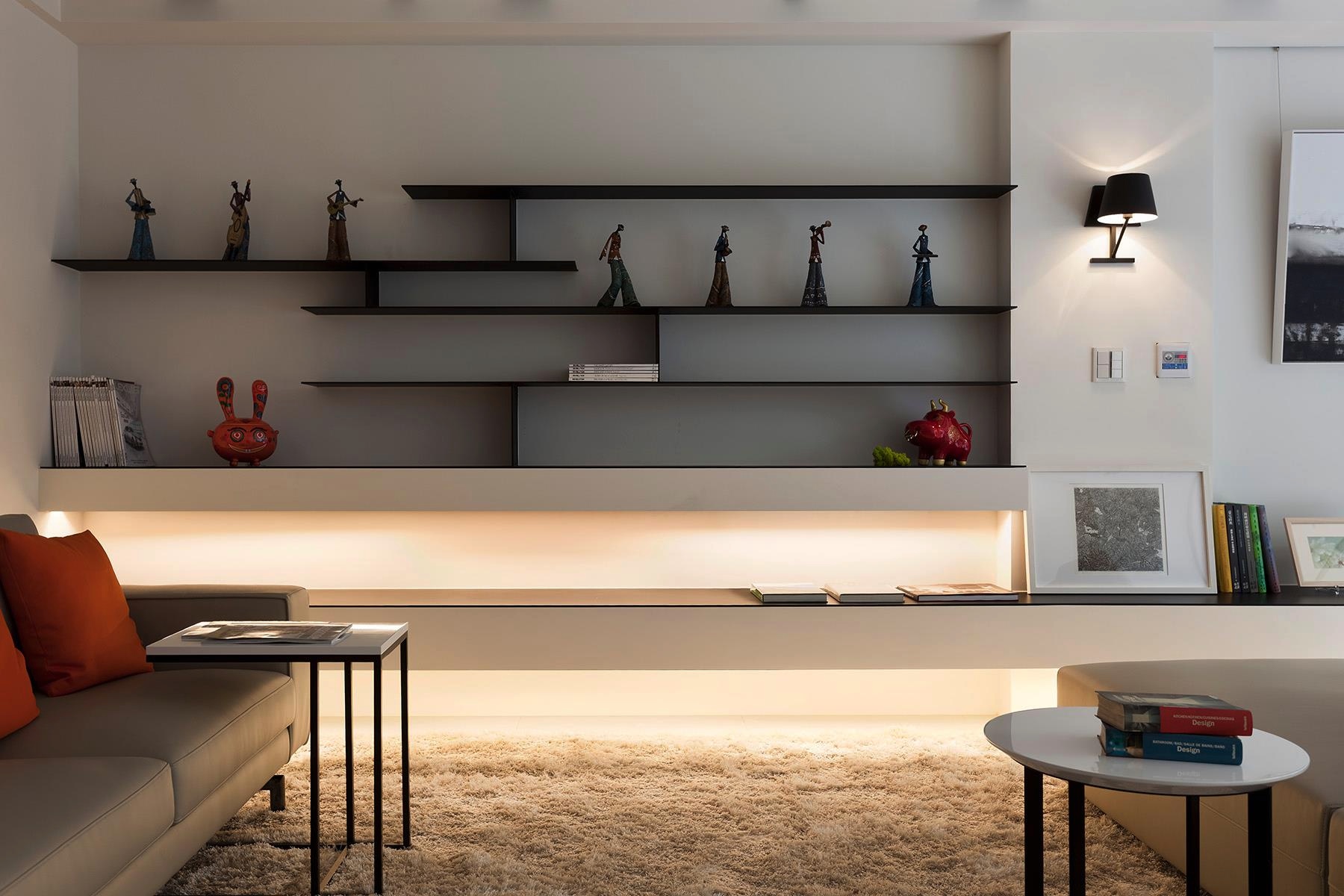 Black Shelves Interior Design Ideas, Modern Shelving Ideas For Living Room