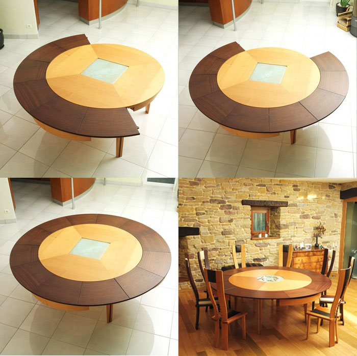30 Extendable Dining Tables, Round Dining Room Table With Leaf Insert
