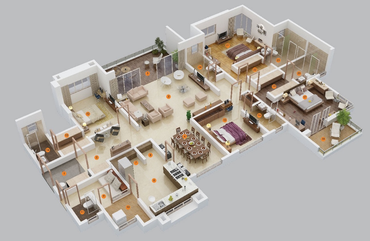 20 Bedroom Apartment/House Plans