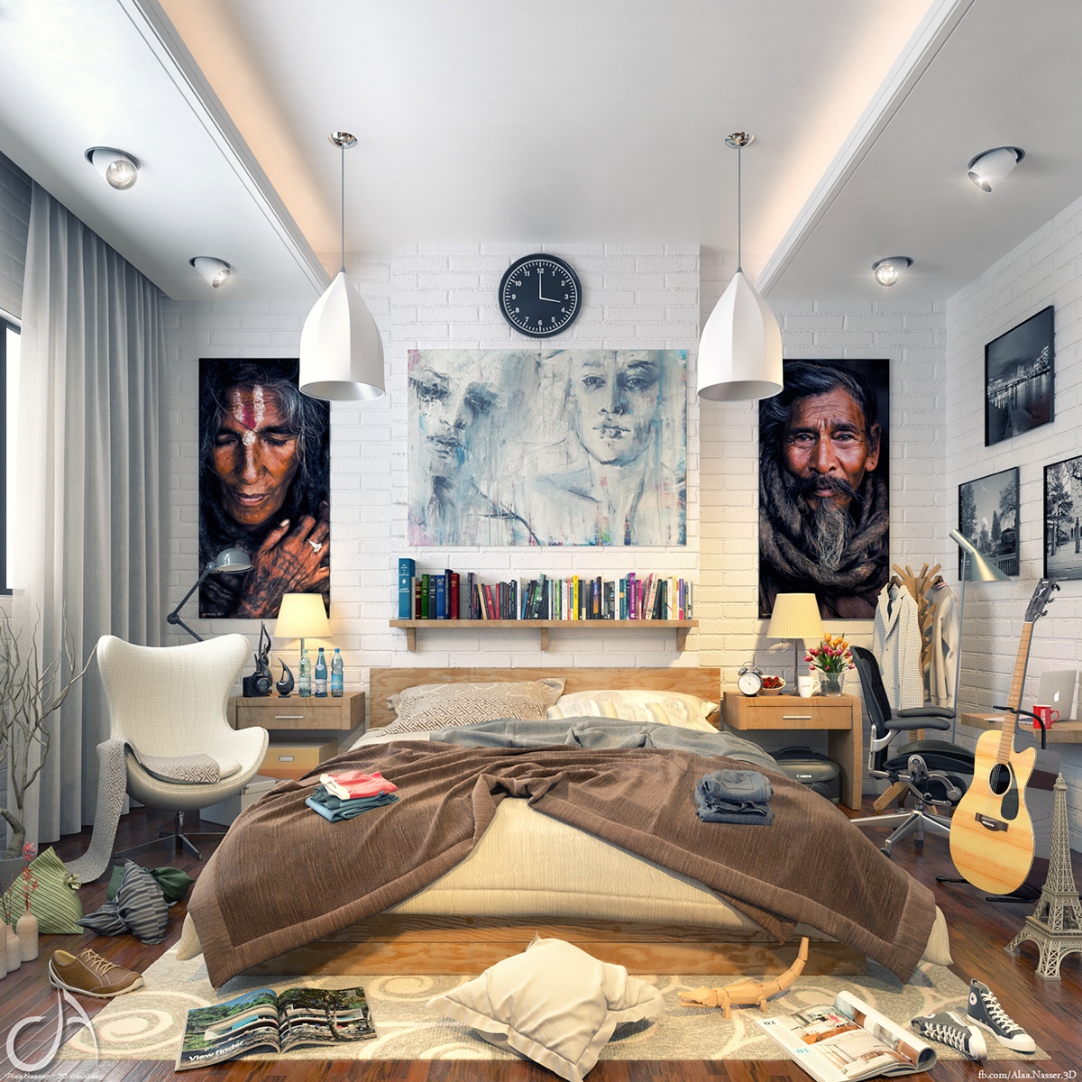 hipster bedroom decor   Interior Design Ideas