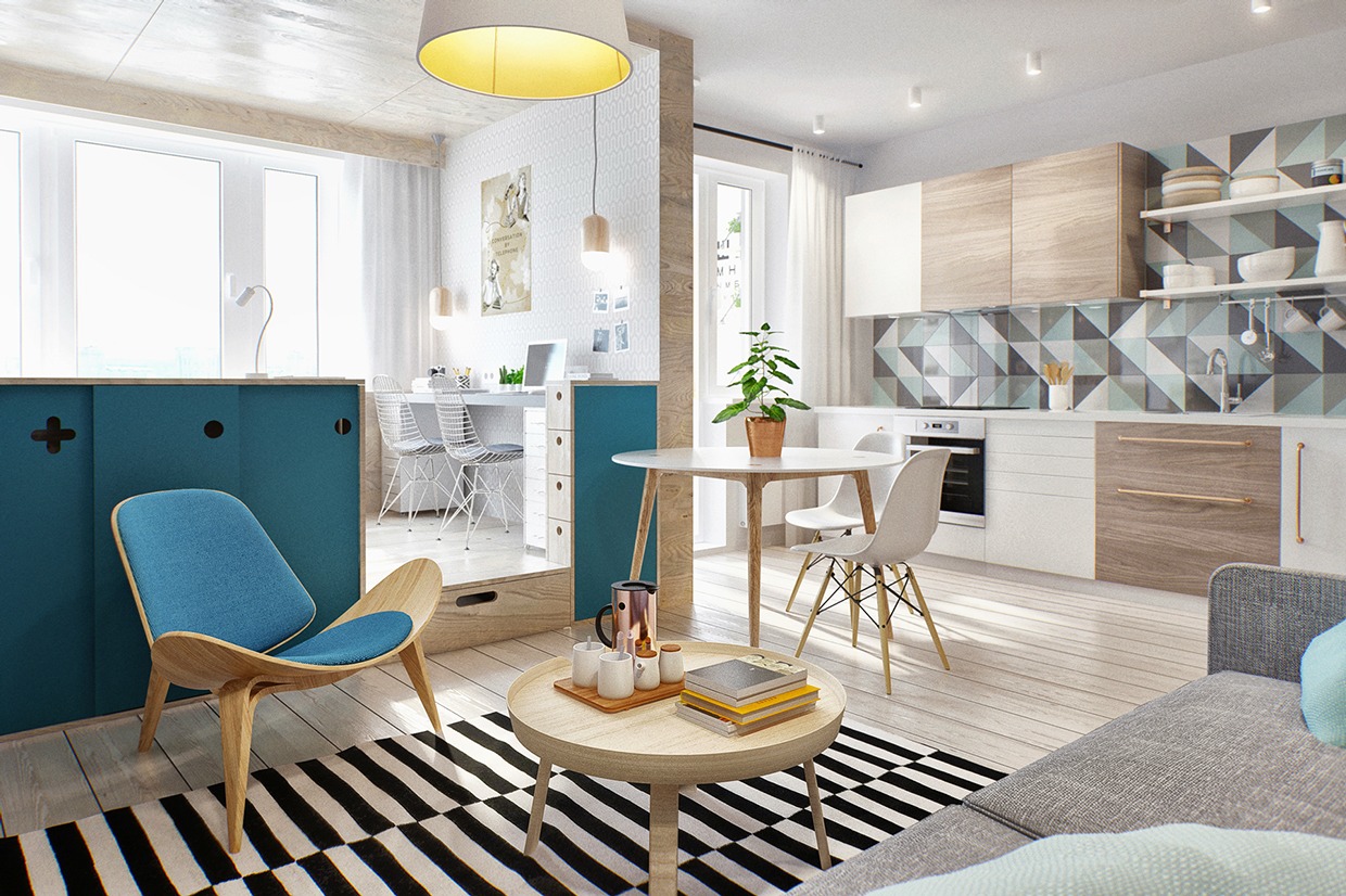 2 Simple, Super Beautiful Studio Apartment Concepts For A ...
