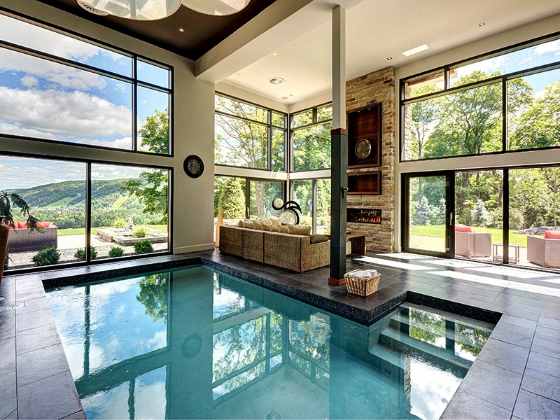 Luxury Indoor Pool Interior Design Ideas, Mansion House Plans With Indoor Pool