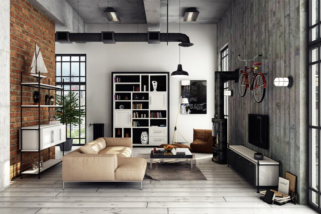 3 Stylish Industrial Inspired Loft Interiors