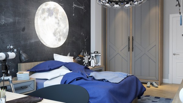 Các phòng ngủ thứ ba là thiên văn học phong cách, hoàn hảo cho một nhà thiên văn của mọi lứa tuổi. Ánh trăng sáng treo trên giường sáng rực lên trong khi một kính thiên văn công nghệ cao cho phép bất cứ ai sống ở căn phòng làm cho những khám phá hàng đêm của riêng mình.