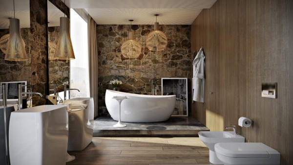 gỗ phòng tắm thiết kế