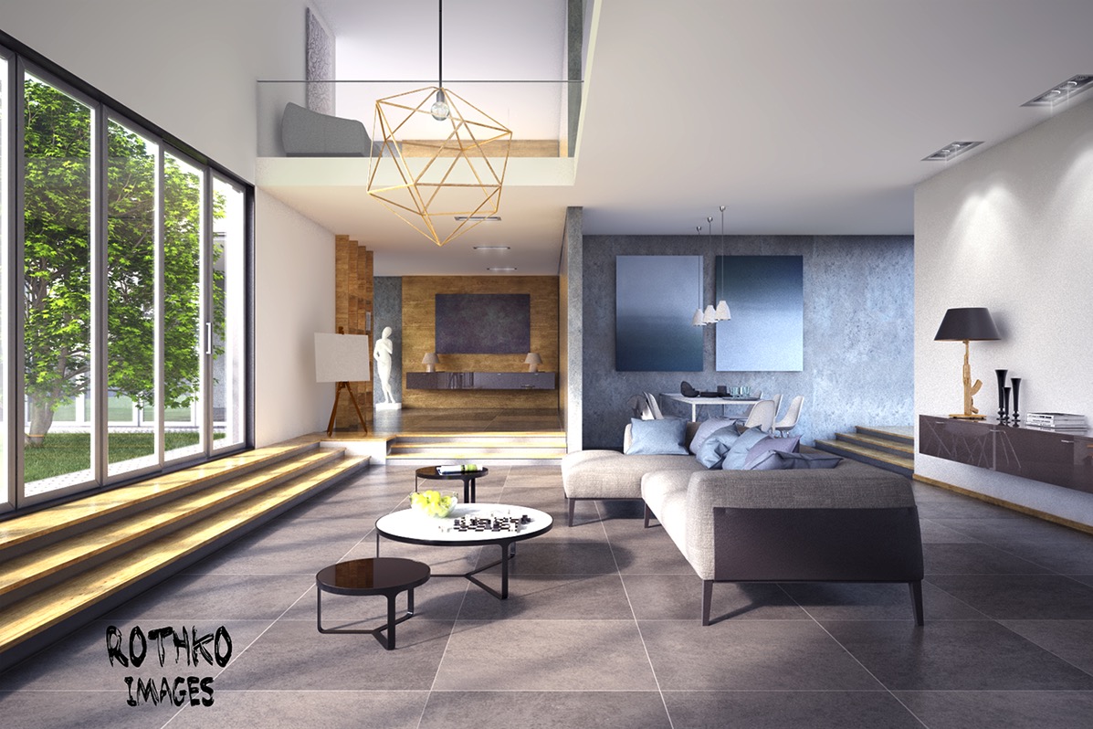 Open Floor Plan Living Room Interior Design Ideas