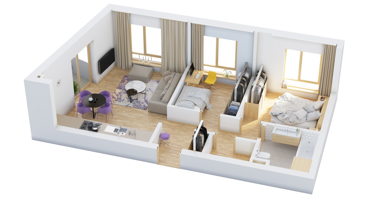 40 More 2 Bedroom Home Floor Plans, Modern 2 Story House Design With Floor Plan