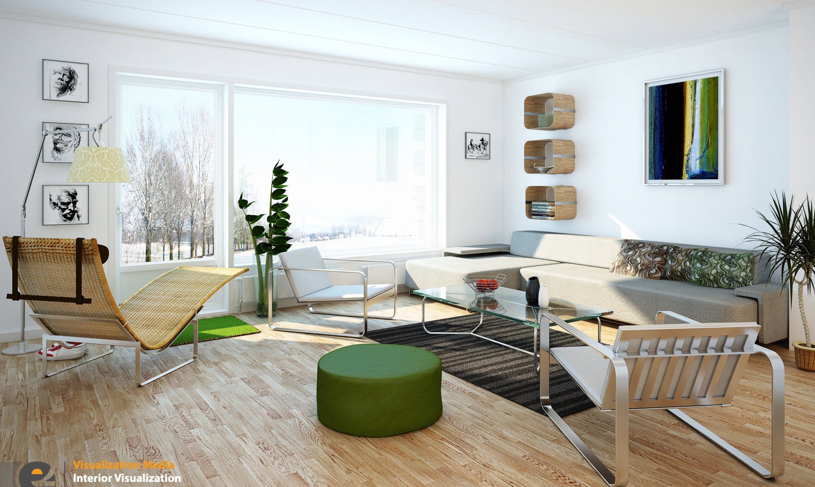 Image result for green scandinavian room