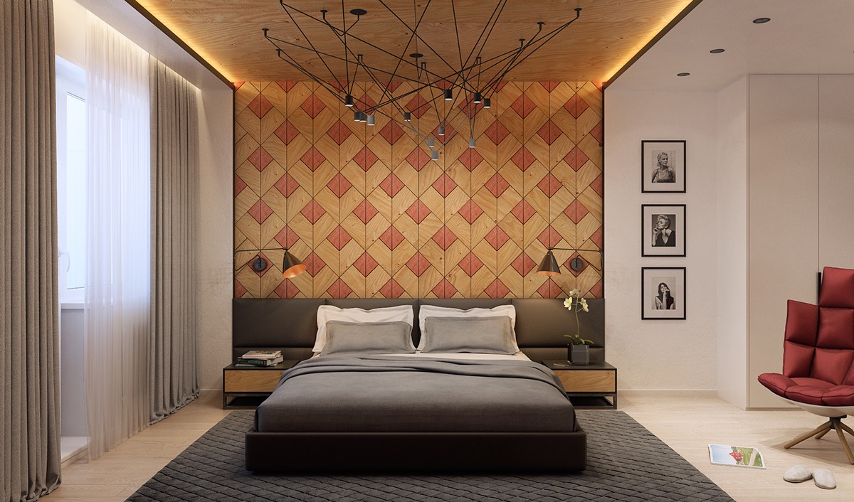 Stylish Wood Wall Patterninterior Design Ideas