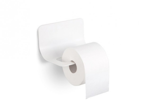 Toilet Paper Holder Bathroom Shelf Wood Holder for Toilet Paper Wave Black 