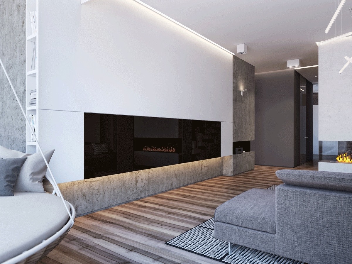 Two Apartments With Sleek Grayscale Interiors
