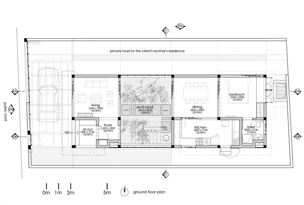 A Gorgeous Home Split By A Covered Garden Atrium