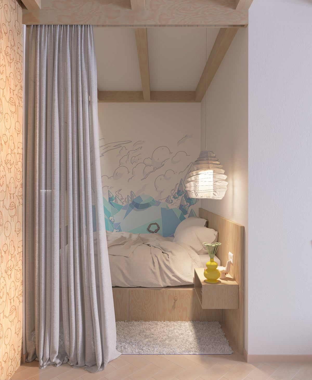 cartoon bedroom theme | Interior Design Ideas