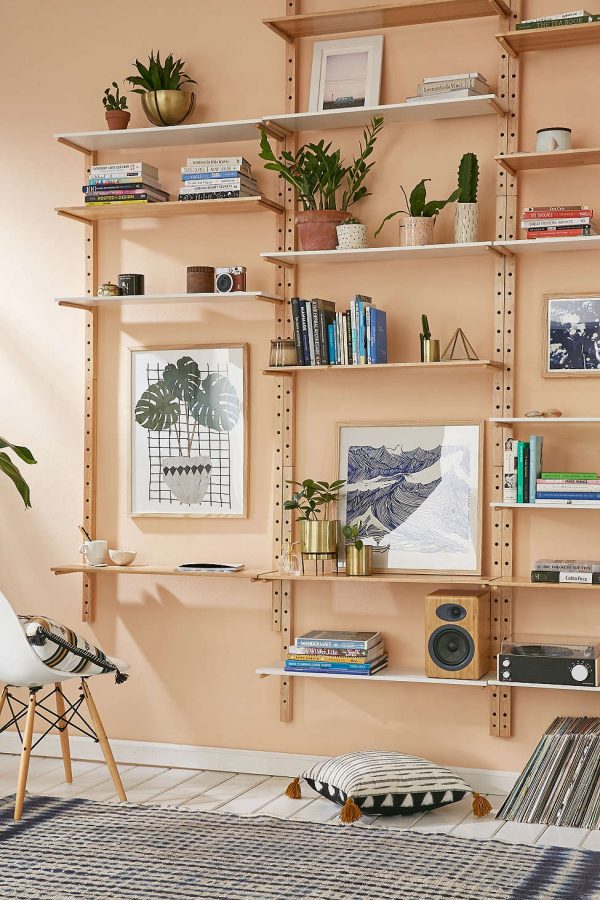 Unique Wall Shelves That Make Storage, Japanese Wall Shelves Design For Living Room
