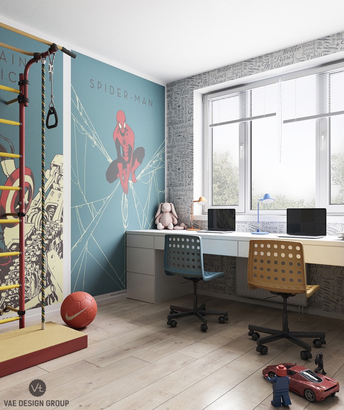 spiderman-workstation-lego-themed-chairs-funky-workspace