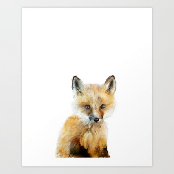 Home Decor Poster Cute Illustration Foxes With Art/Canvas Print Wall Art 