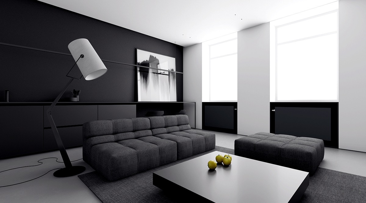 4 Monochrome, Minimalist Spaces Creating Black and White Magic
