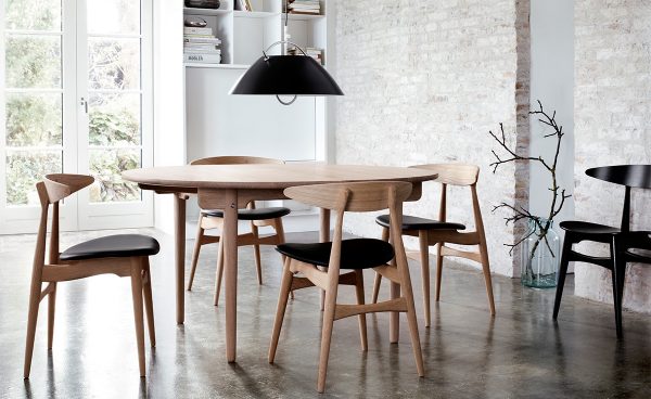 Norwegian Danish Tapered Dining Chairs, Norwegian Danish Tapered Dining Chairs Set Of 2