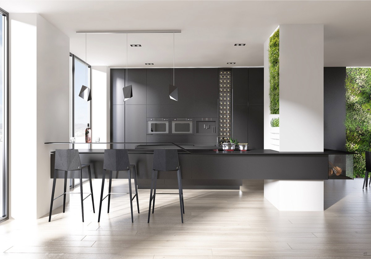 40 Beautiful Black White Kitchen Designs, Black And White Modern Kitchen Ideas