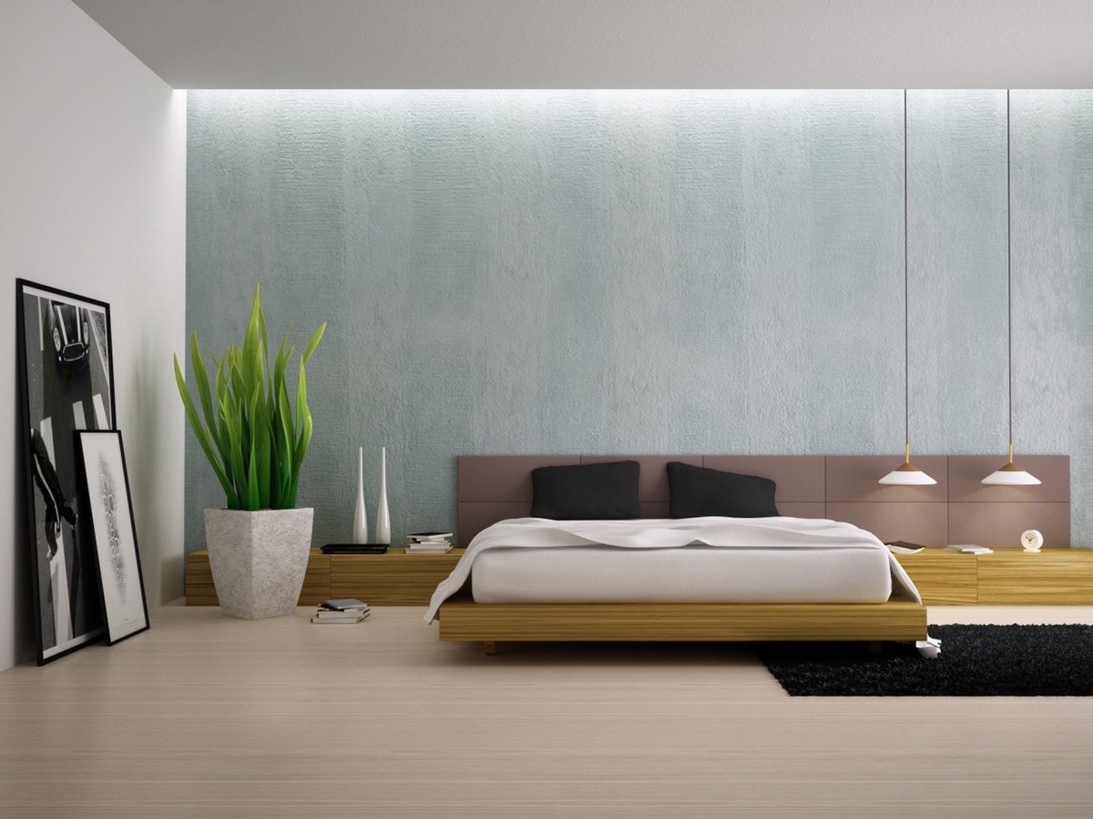 minimalist bedroom bed low bedrooms simple wall321 via
