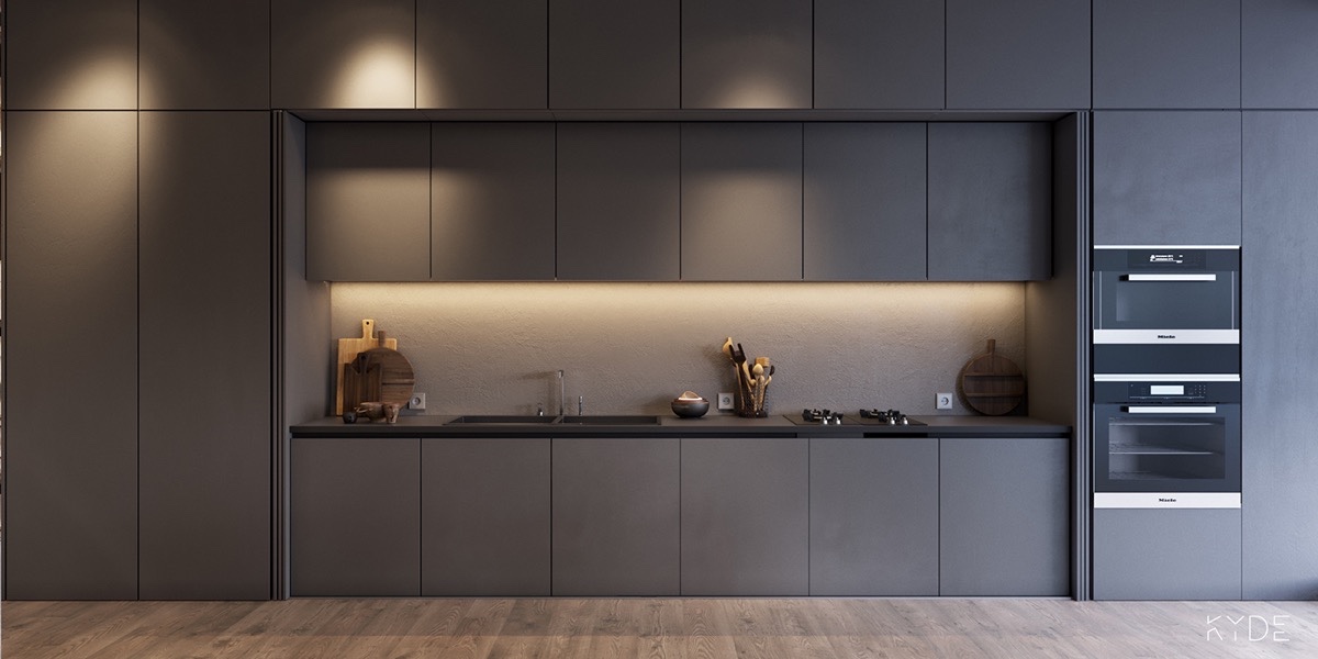40 Gorgeous Grey Kitchens, Modern Kitchens With Dark Gray Cabinets