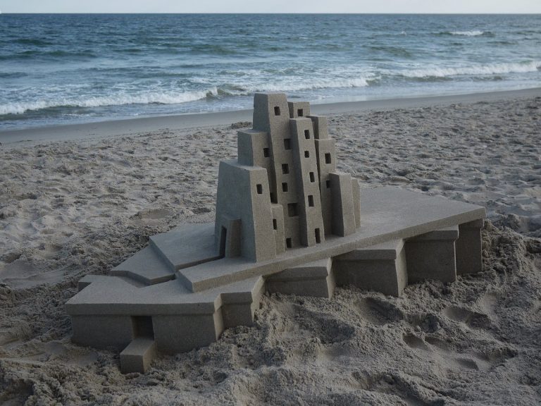 brutalist architecture as sandcastles | Interior Design Ideas