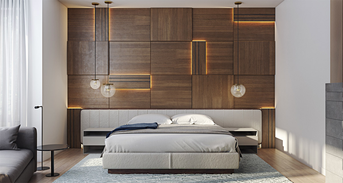 Wooden Wall Designs 30 Striking Bedrooms That Use The Wood Finish Artfully ...