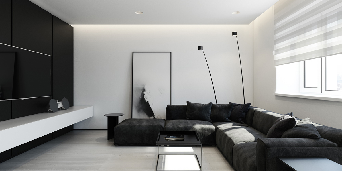 30 Black White Living Rooms That Work, Black And White Modern Living Room Decor