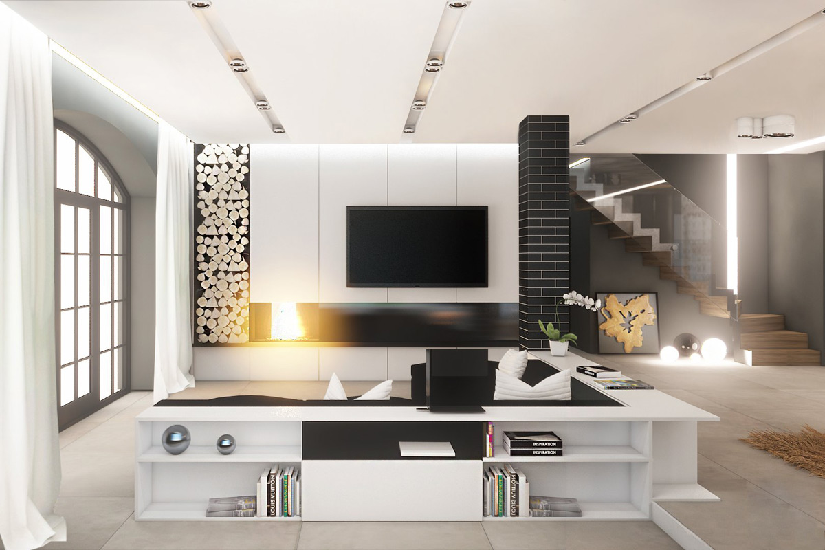 30 Black White Living Rooms That Work, Black Modern Living Room