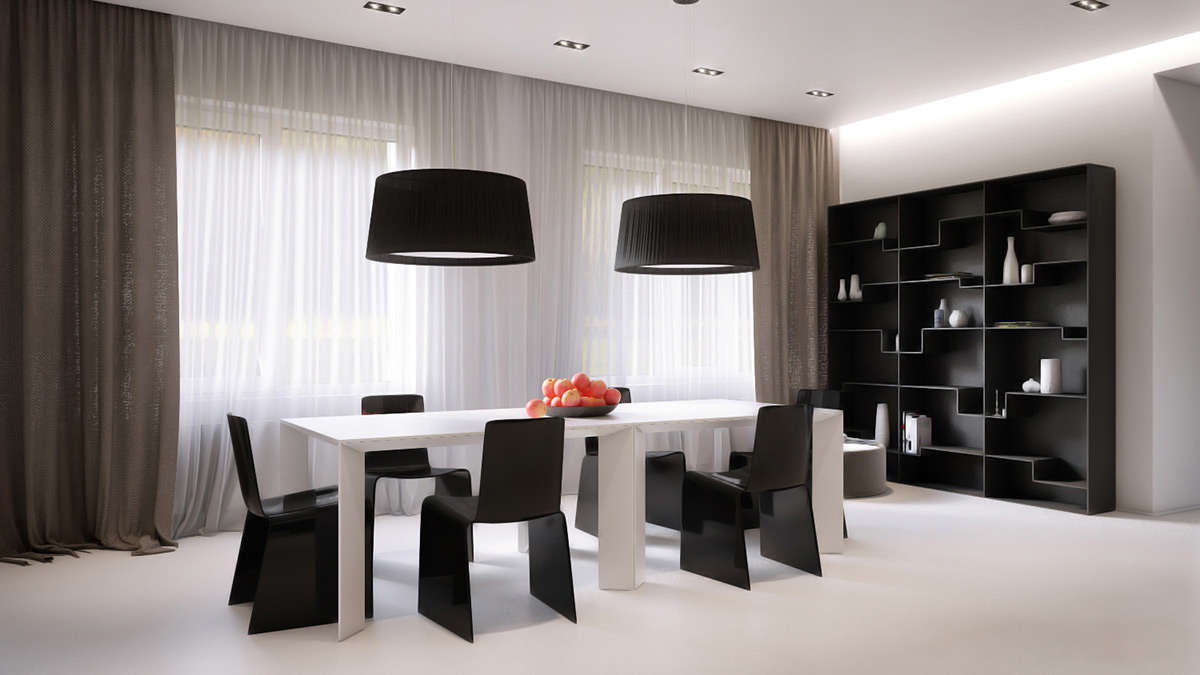 30 Black White Dining Rooms That Work, Black And White Dining Room Designs