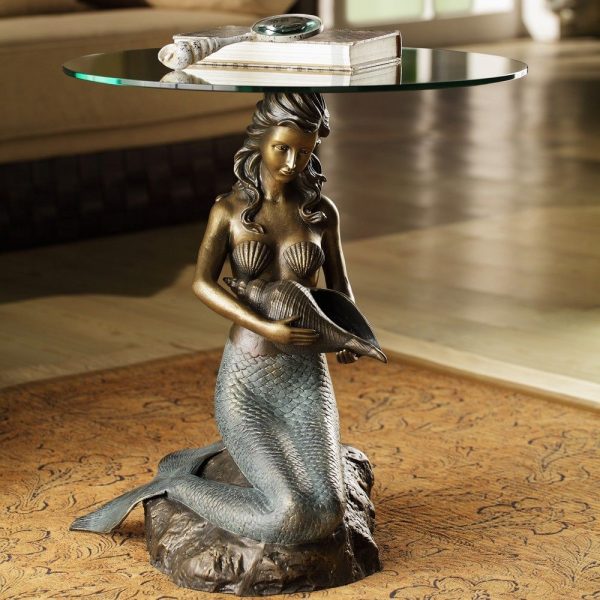 52 Beautiful Mermaid Decor Accessories, Bronze Mermaid Floor Lamp