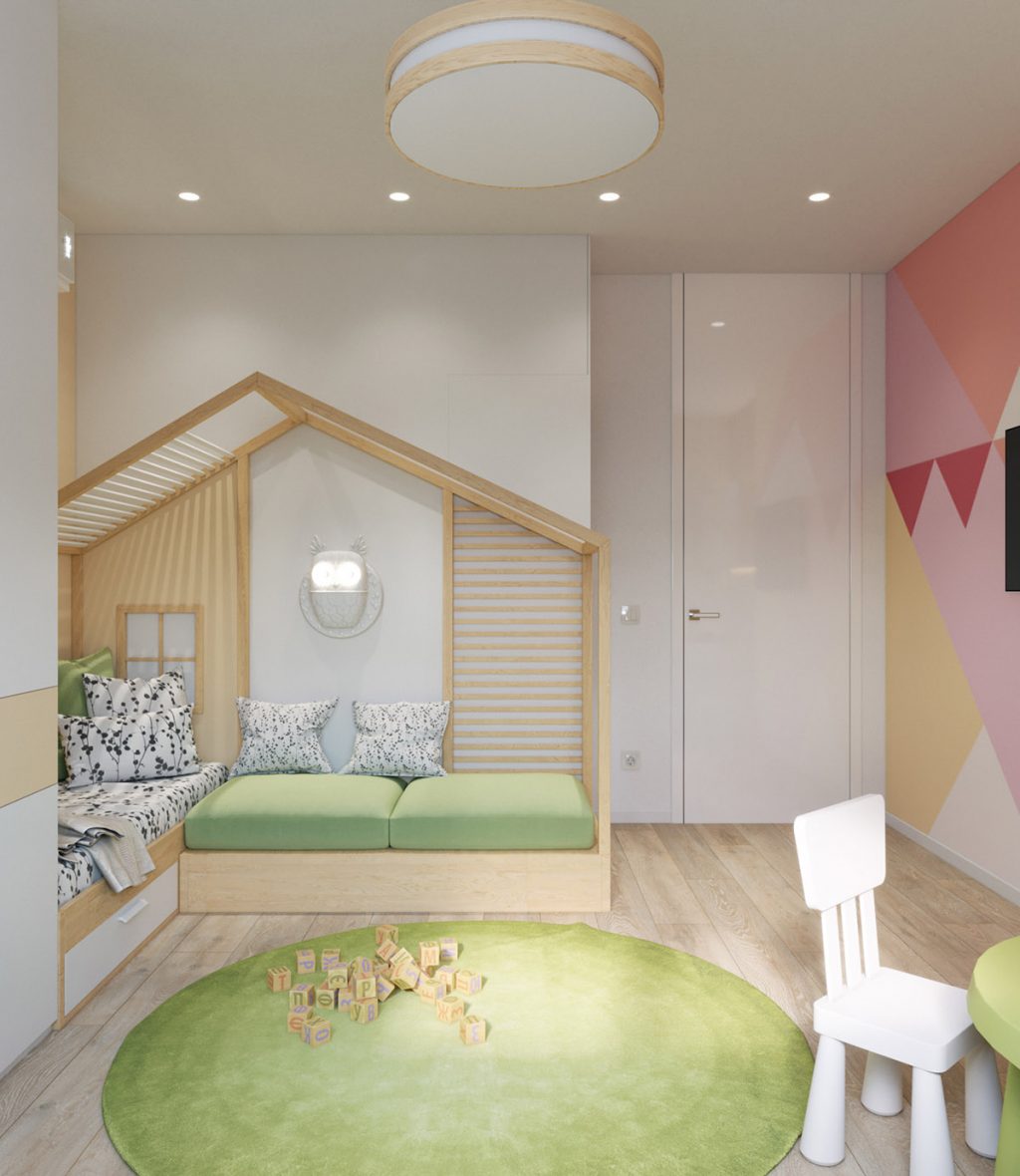 colorful green childrens room idea | Interior Design Ideas