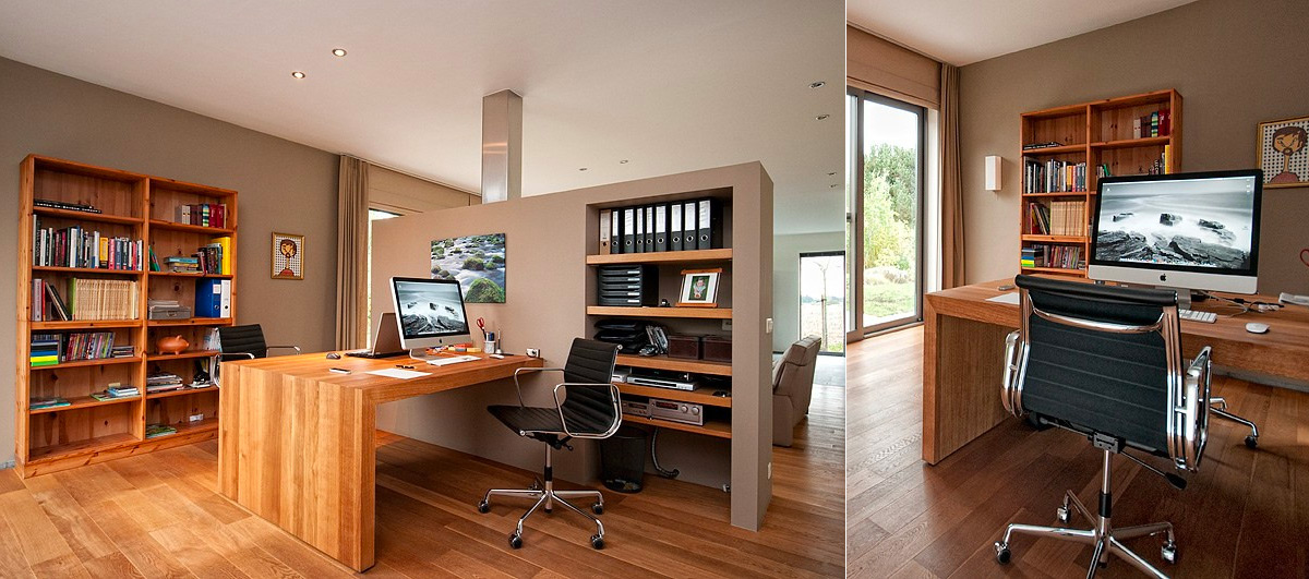 36 Inspirational Home Office Workspaces, Two Desk Home Office Layout
