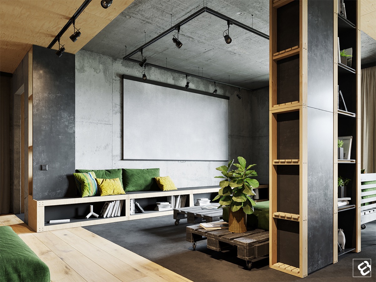 Industrial Style Living Room Design, Industrial Living Room Ideas