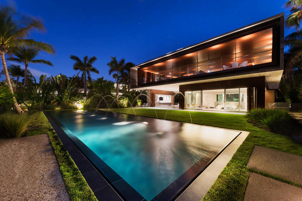 A Luxury Miami Beach Home With Pools, Natural Lagoons, And 
