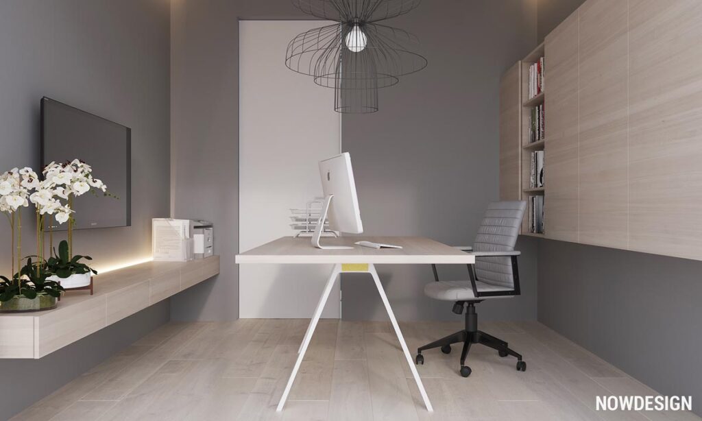 Minimalist Interior Design with Green Plant Accents