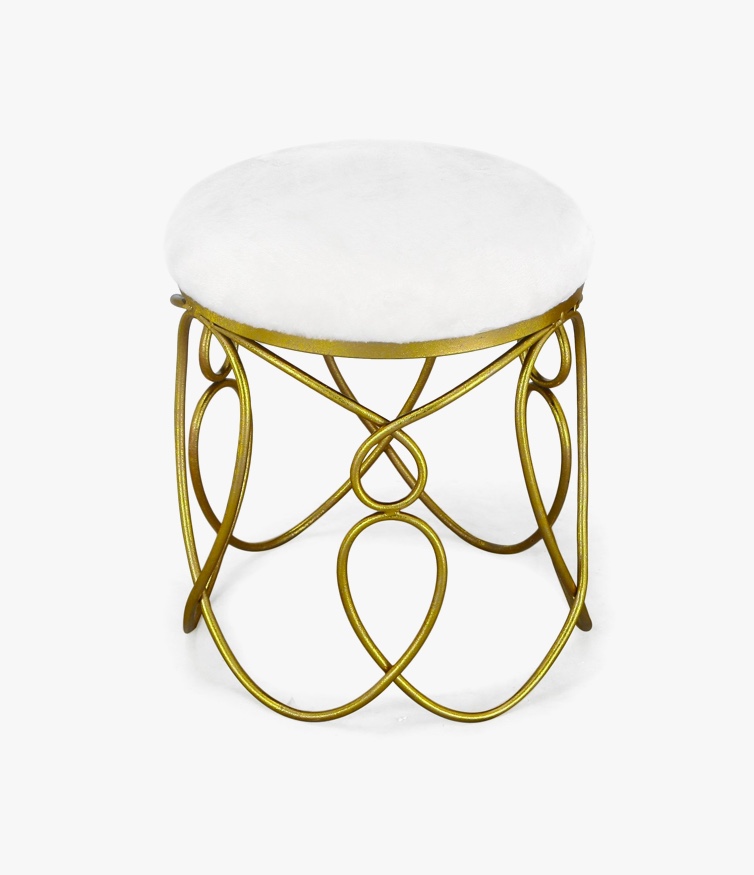 White And Gold Vanity Stool Interior, Gold Vanity Chair