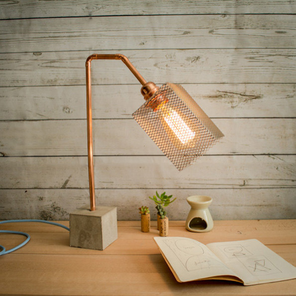 36 Cool Copper Table Lamps To Warm Up, Copper Mesh Lamp Shade