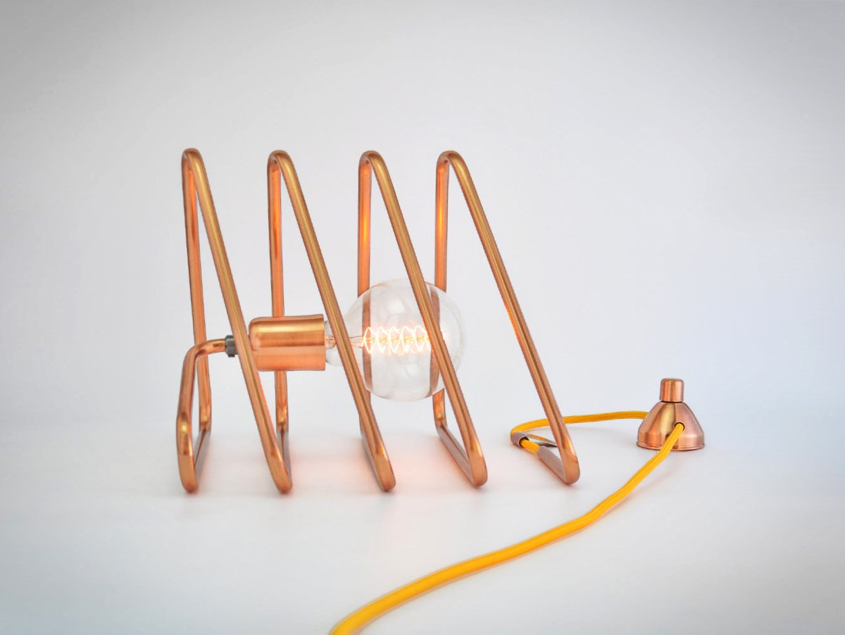 36 Cool Copper Table Lamps To Warm Up, Wire Base Copper Table Lamps