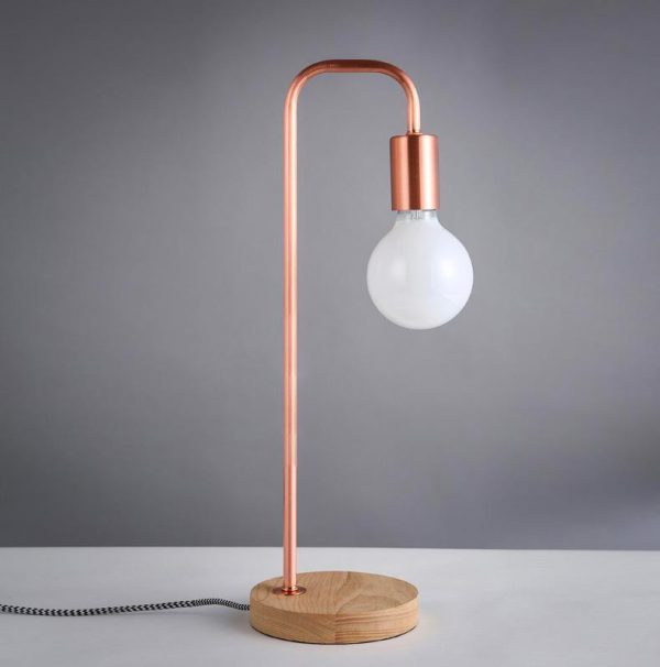 36 Cool Copper Table Lamps To Warm Up, Round Copper Table Lamp
