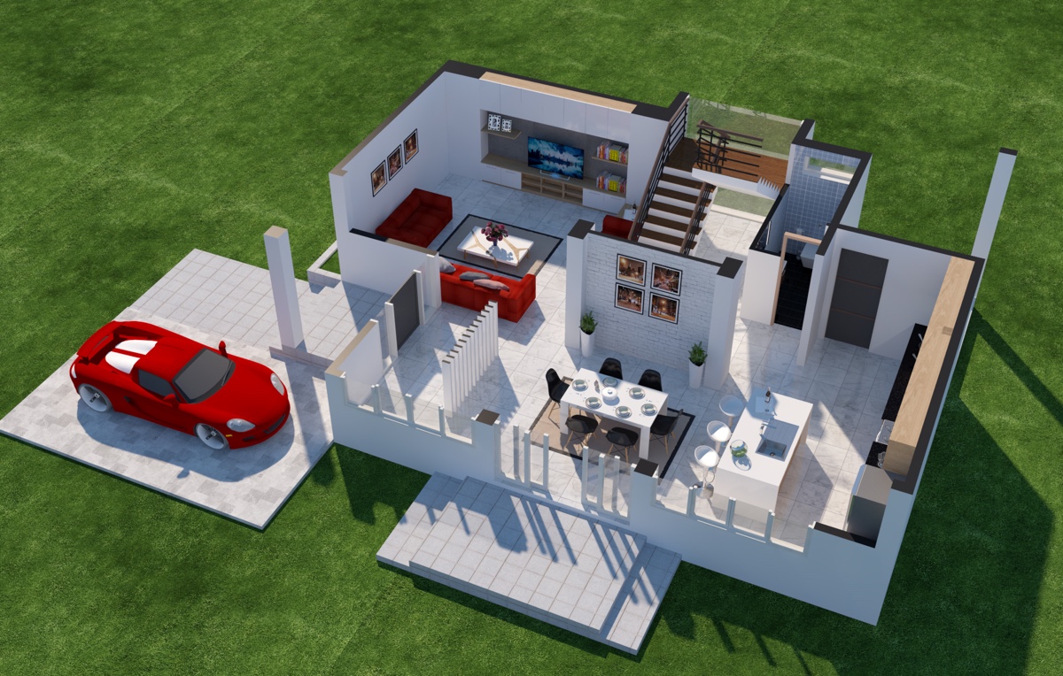 Cool service alert a 3d floor plan design service from for 3d house design