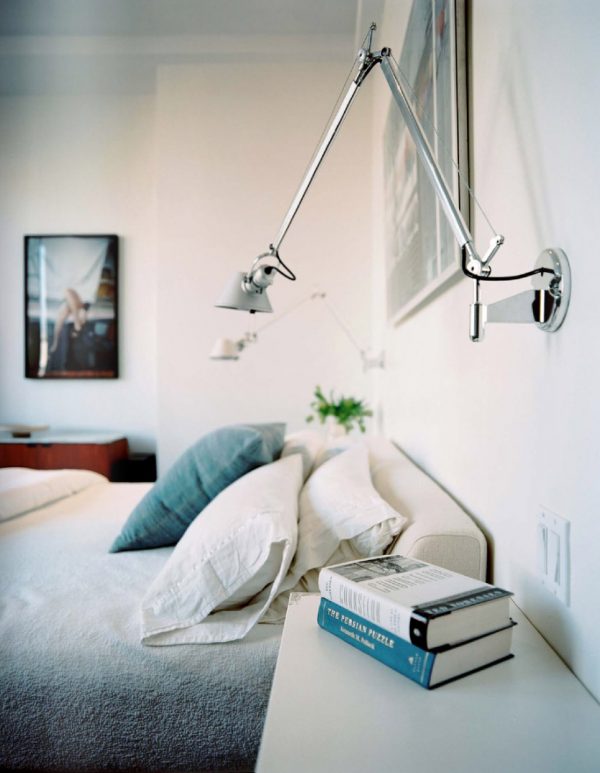 Swing Arm Wall Lamps And Sconces, Above Bed Reading Lampshade
