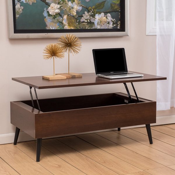 33 Beautiful Lift Top Coffee Tables To, Coffee Table Lift Up Desktop