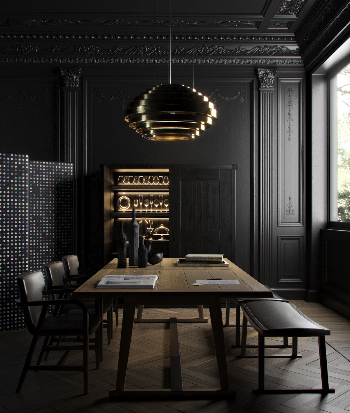 33 Black Dining Rooms That Your Dinner, Black Dining Room