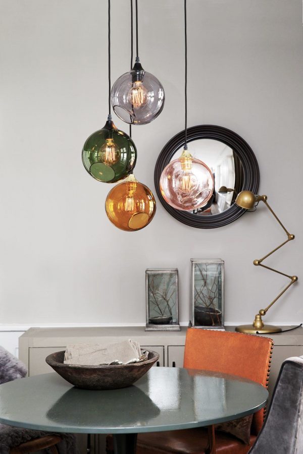 50 Beautiful Globe Pendant Lights From Metal To Glass Paper - Coloured Glass Ball Ceiling Light